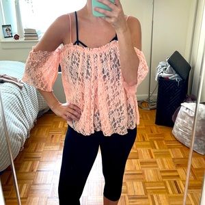 Pink crochet top